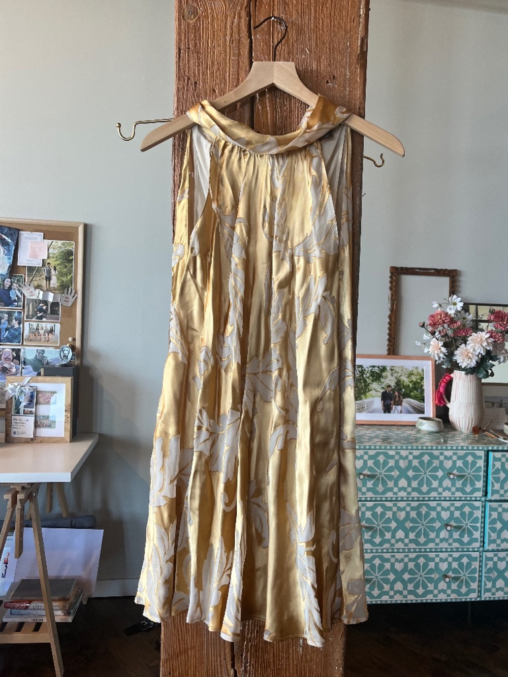 Metallic gold dress, XS